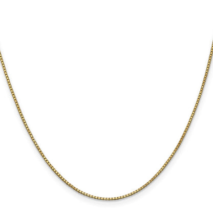 14K Yellow Gold 1mm Box With Lobster Clasp Chain Children's Necklace