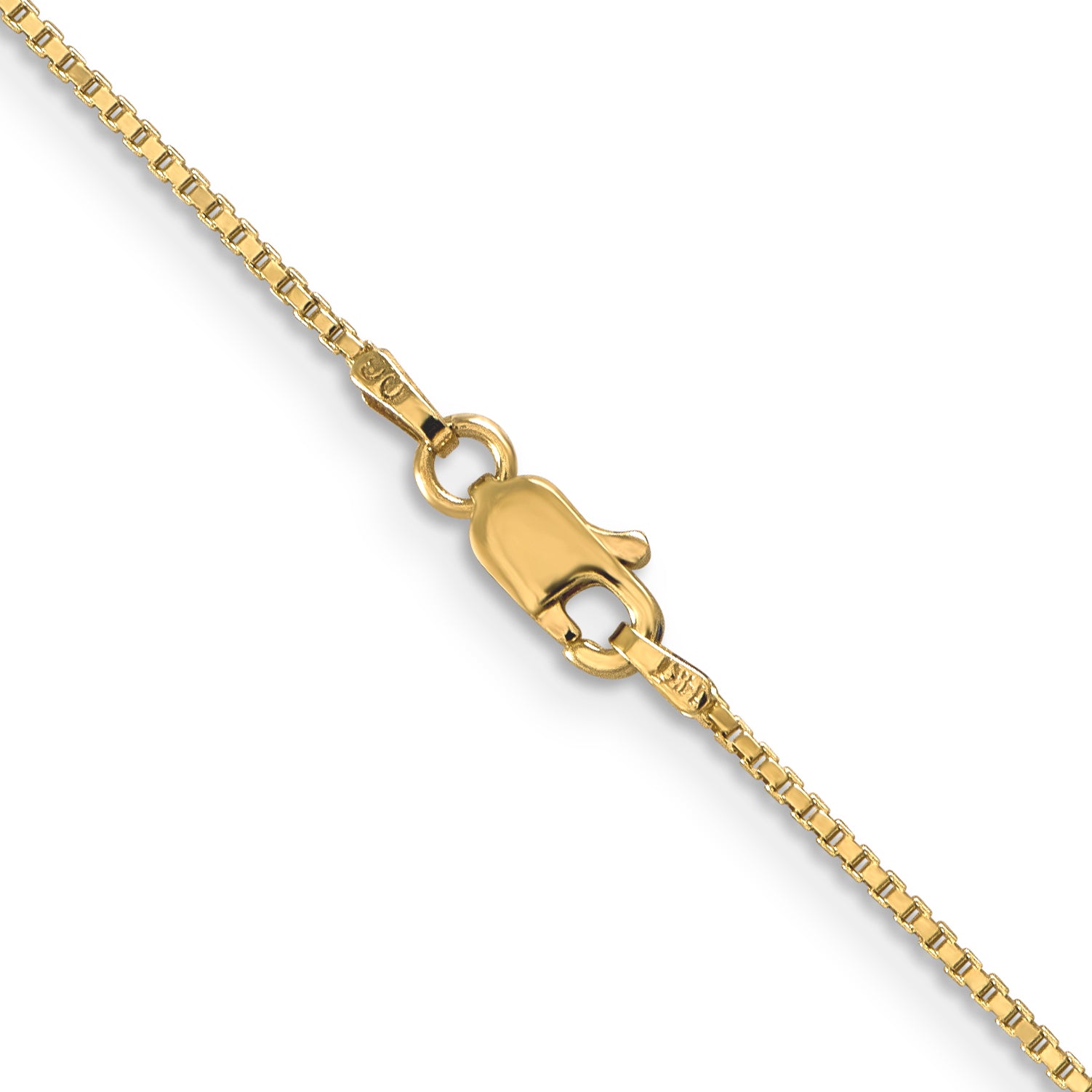 14K Yellow Gold 14 Inch 1mm Box With Lobster Clasp Chain