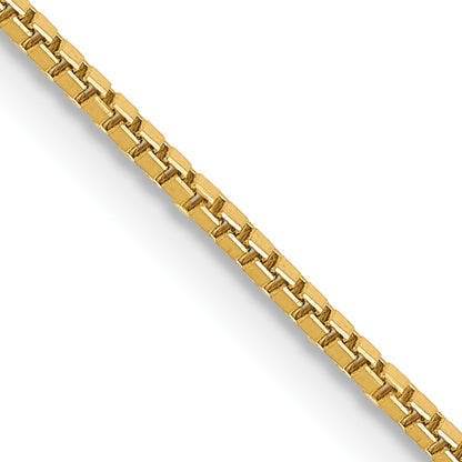 14K Yellow Gold 14 Inch 1mm Box With Lobster Clasp Chain