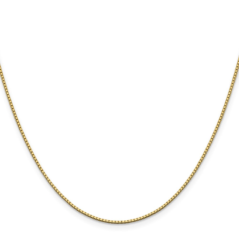 14K Yellow Gold 16 Inch 1.05mm Box With Lobster Clasp Chain Necklace