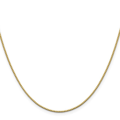 14K Yellow Gold 16 Inch 1.05mm Box With Lobster Clasp Chain Necklace
