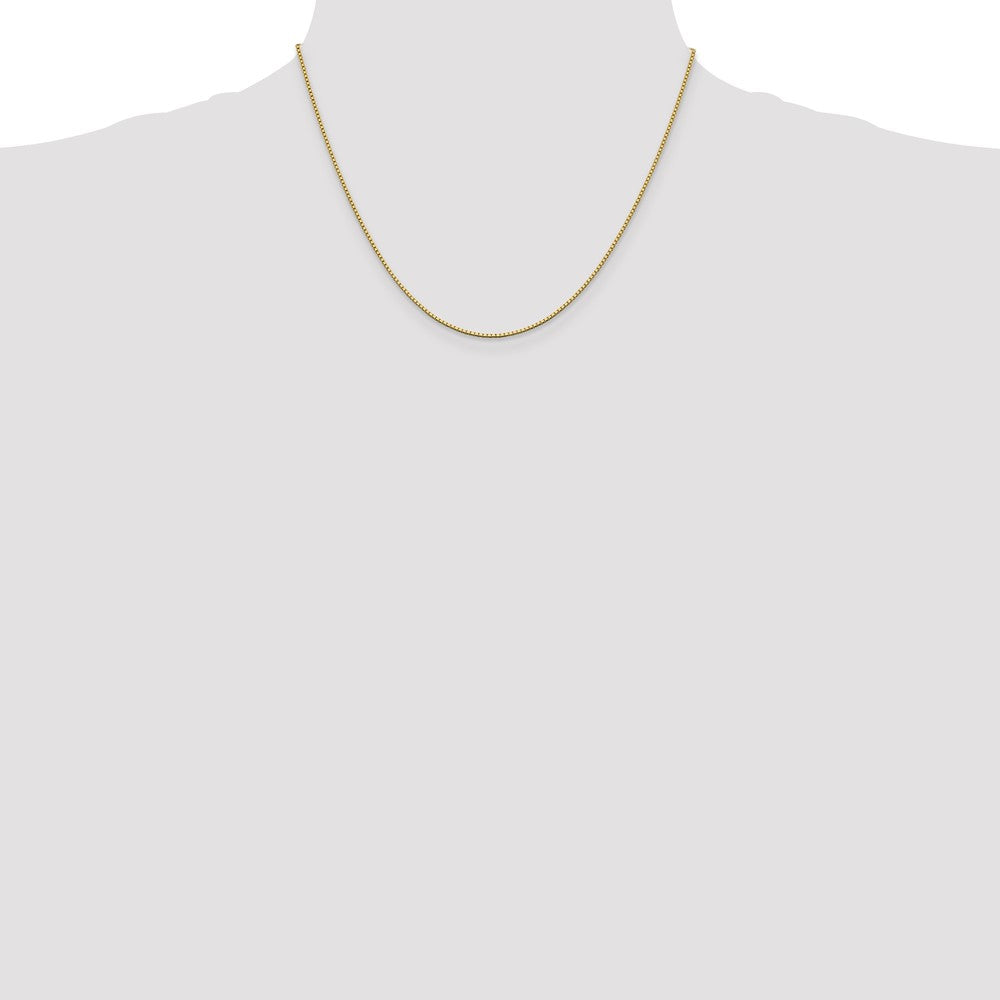 14K Yellow Gold 1.05mm Box With Lobster Clasp Chain Necklace