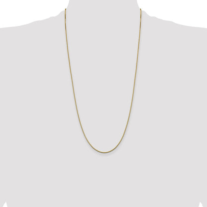 14K Yellow Gold 28 Inch 1.05mm Box With Lobster Clasp Chain Necklace