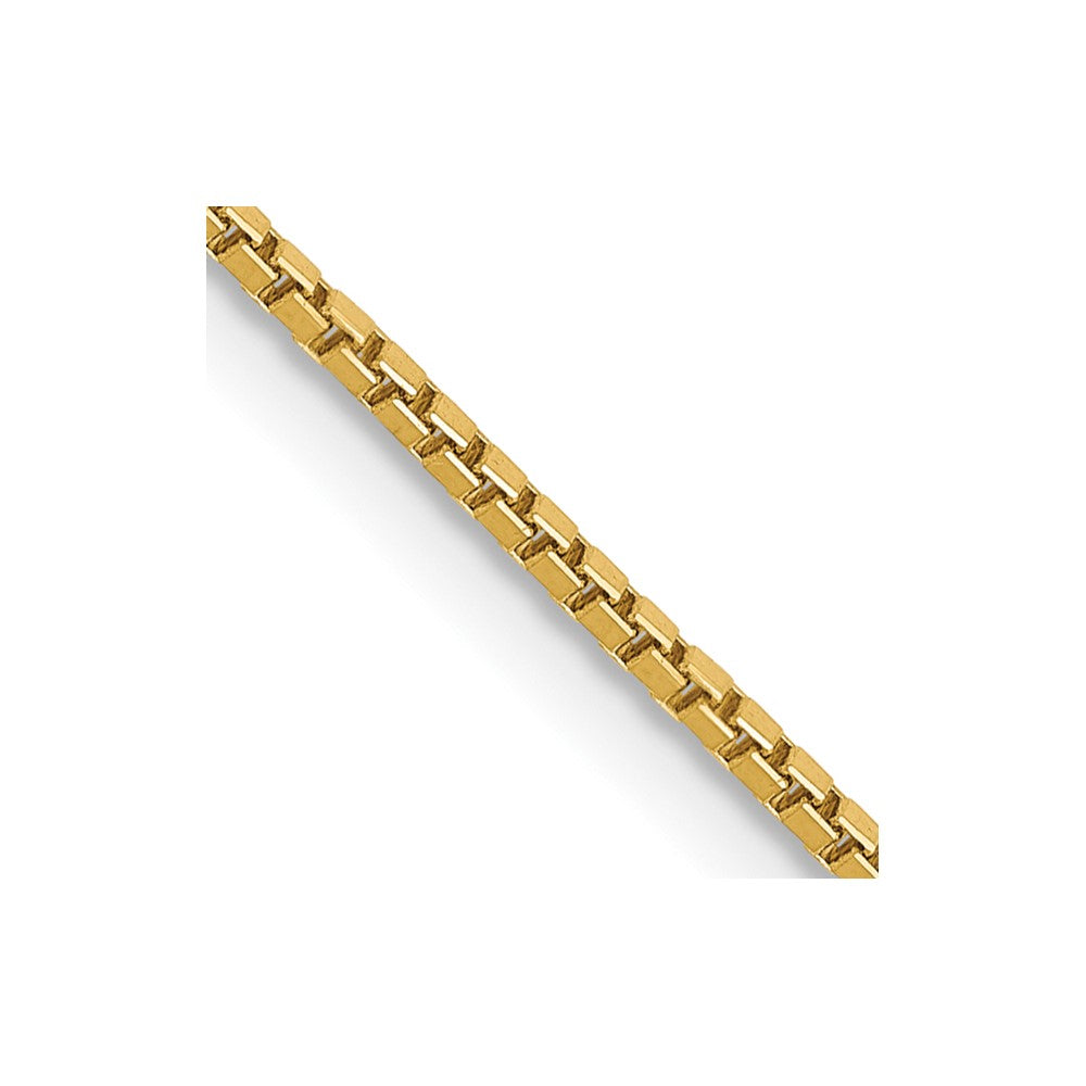 14K Yellow Gold 16 Inch 1.05mm Box With Lobster Clasp Chain Necklace