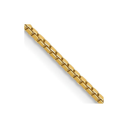14K Yellow Gold 16 Inch 1.05mm Box With Lobster Clasp Chain Necklace