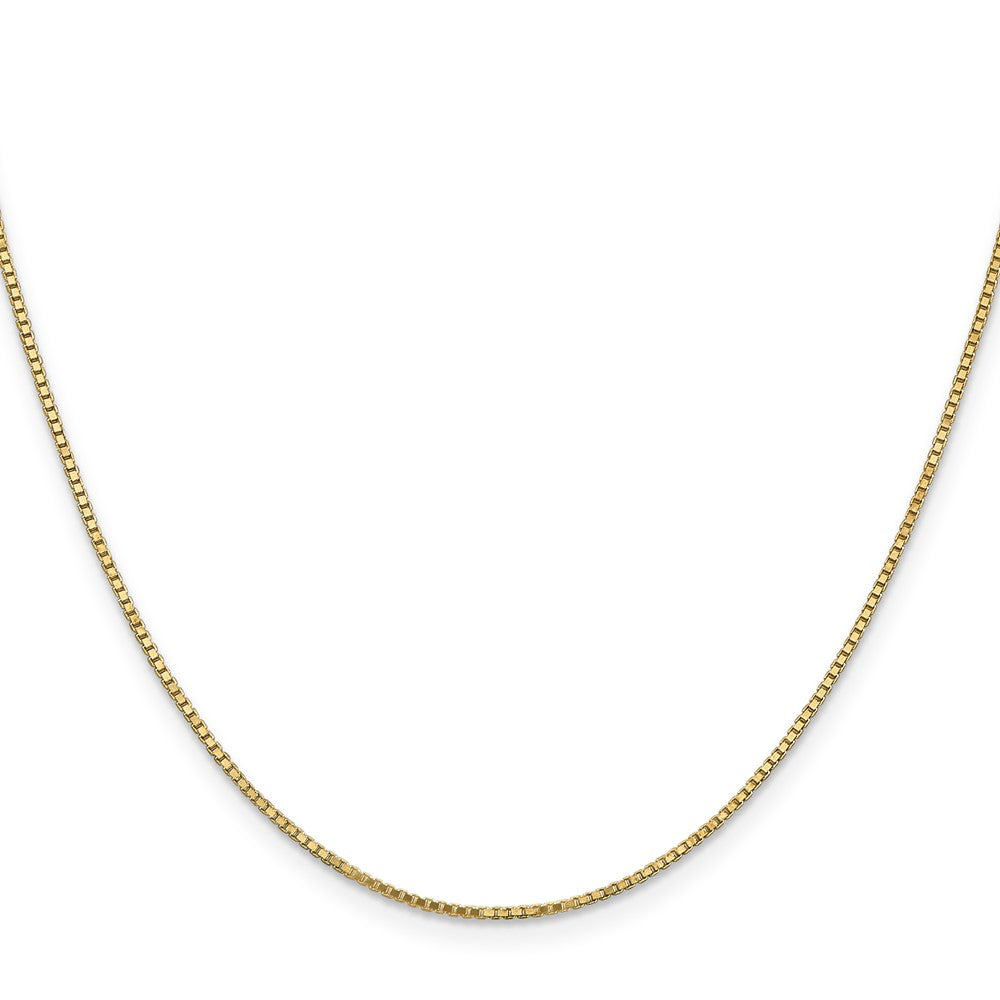 14K Yellow Gold 1.1mm Box With Lobster Clasp Chain Necklace