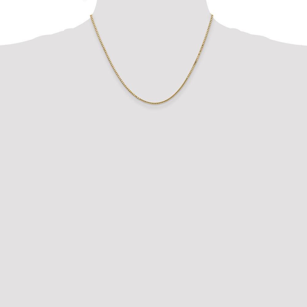 14K Yellow Gold 1.5mm Box With Lobster Clasp Chain Necklace