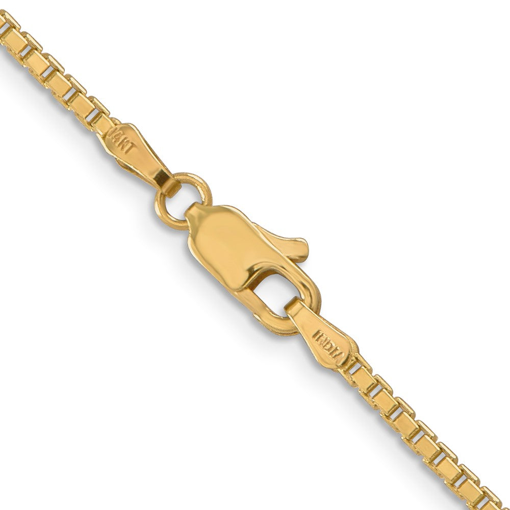 14K Yellow Gold 1.9mm Box With Lobster Clasp Chain Necklace