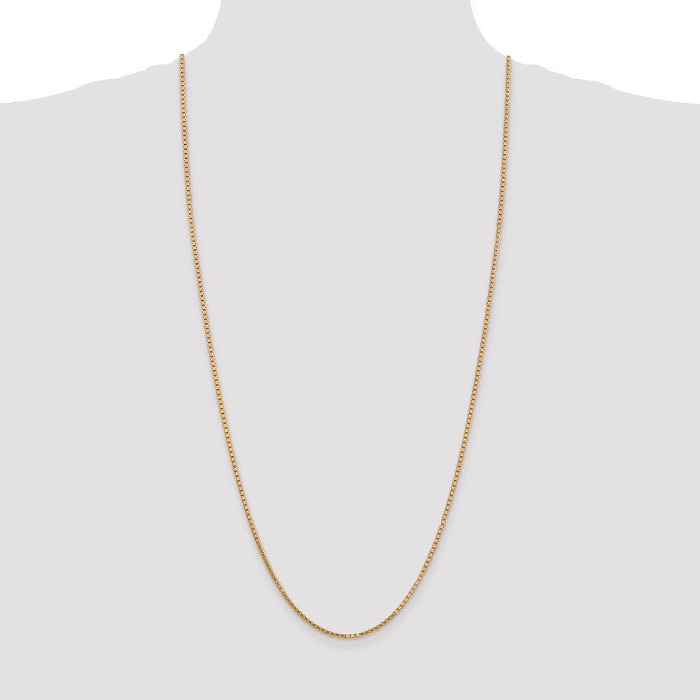 14K Yellow Gold 1.9mm Box With Lobster Clasp Chain Necklace
