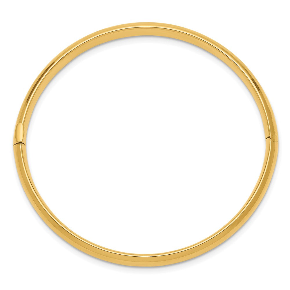 14K Yellow Gold 3/16 Polished Hinged Baby Bangle