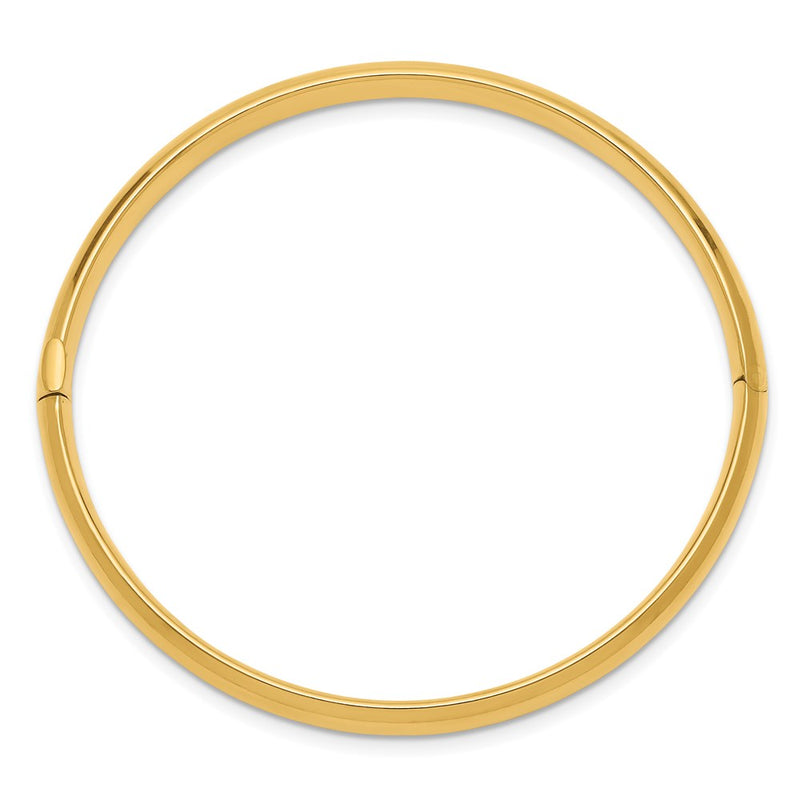 14K Yellow Gold 3/16 Polished Hinged Baby Bangle