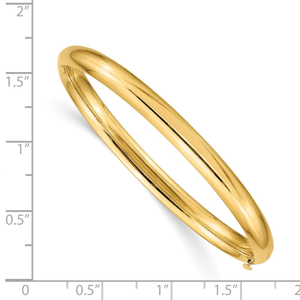 14K Yellow Gold 3/16 Polished Hinged Baby Bangle