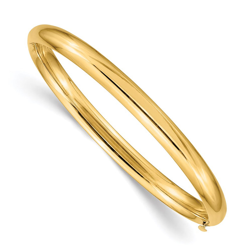 14K Yellow Gold 3/16 Polished Hinged Baby Bangle