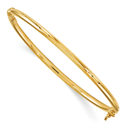 14K Yellow Gold Polished Hinged Bangle