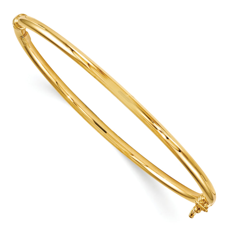 14K Yellow Gold Polished Hinged Bangle