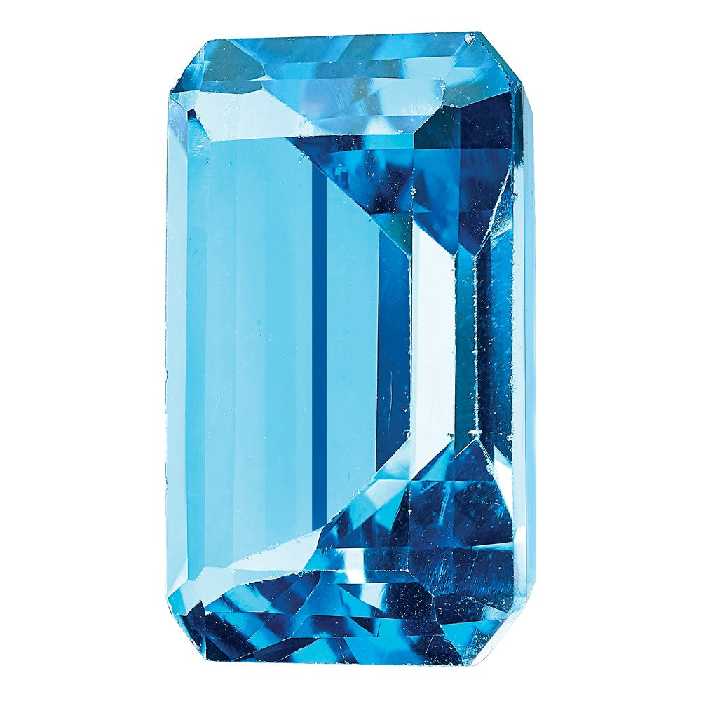 Gemstone Swiss Blue Topaz Aa Quality 8X6mm Emerald Cut