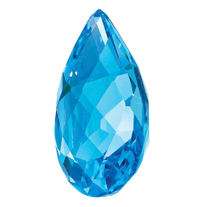 Gemstone Swiss Blue Topaz Aa Quality 14X9mm Pear Checkerboard