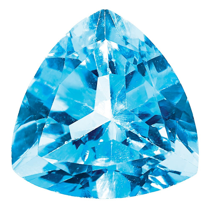 Gemstone Swiss Blue Topaz Aa Quality 7mm Trillion