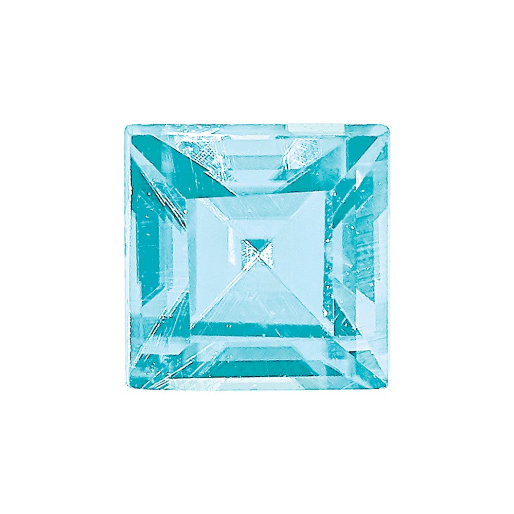 Gemstone Blue Zircon Aa Quality 3mm Square Step-Cut