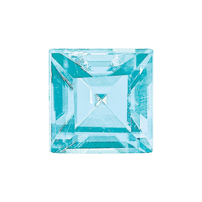 Gemstone Blue Zircon Aa Quality 3mm Square Step-Cut