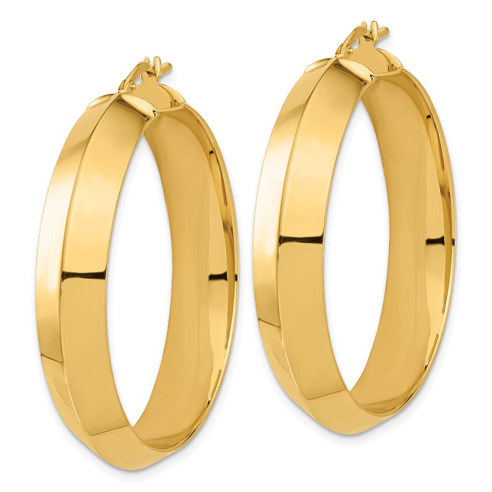 Bronze/Yellow Bronze Polished Round Hoop Earrings
