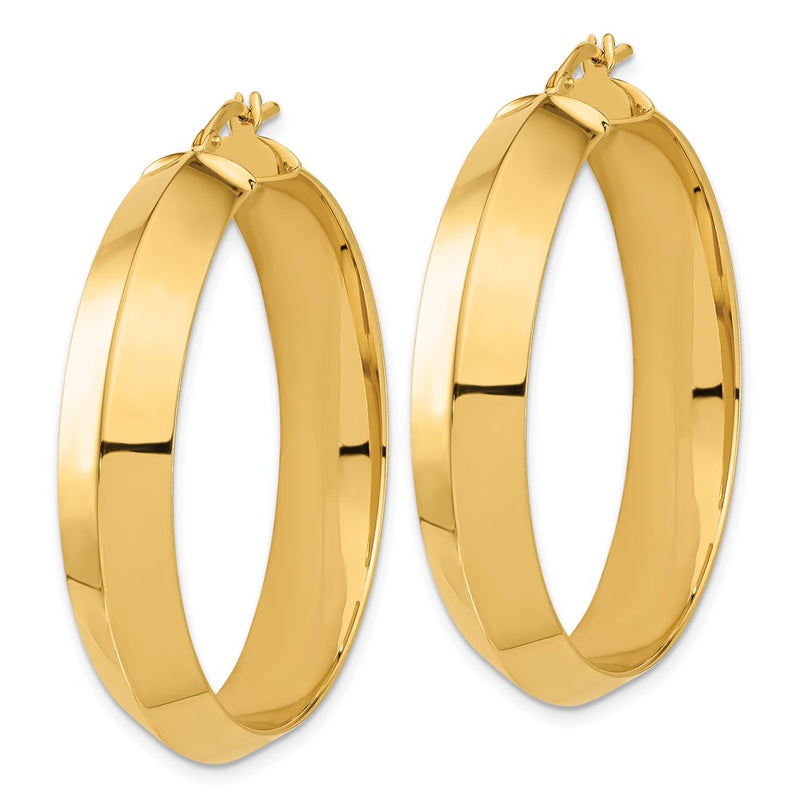 Bronze/Yellow Bronze Polished Round Hoop Earrings