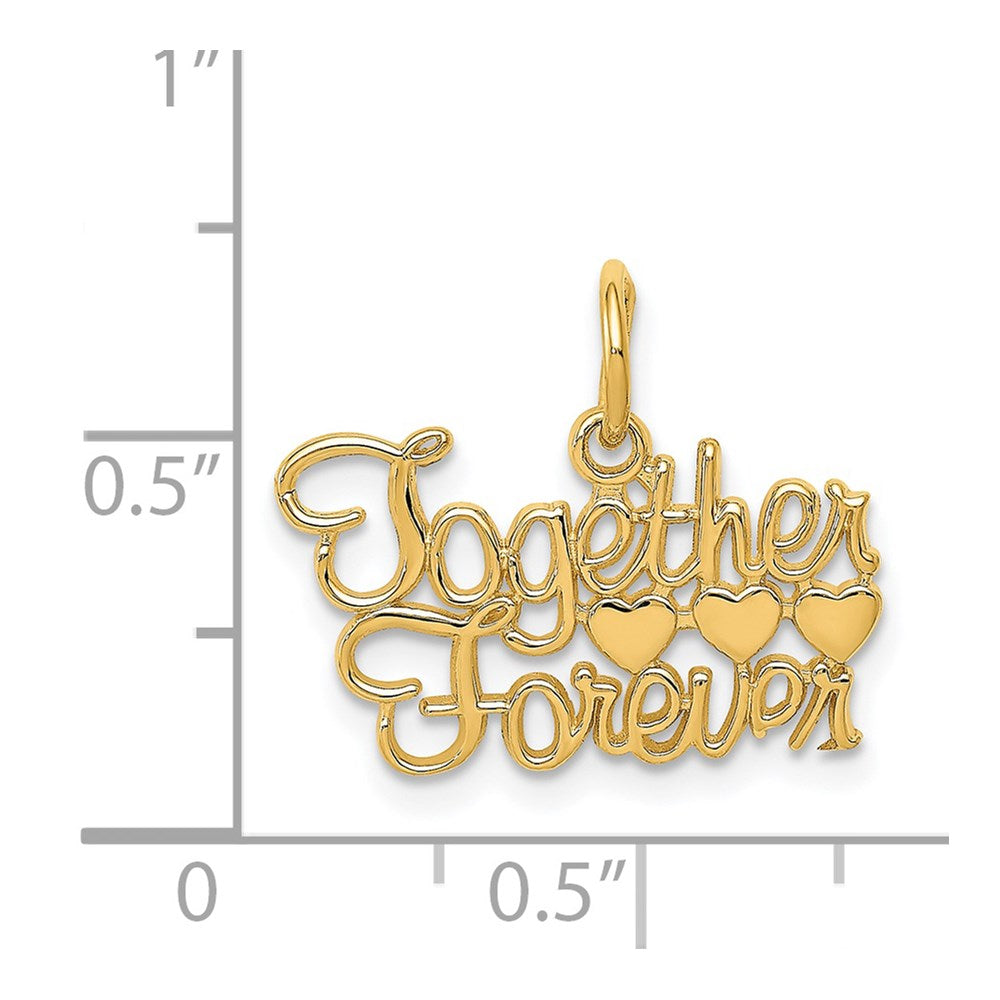 14K Yellow Gold Together Forever Charm