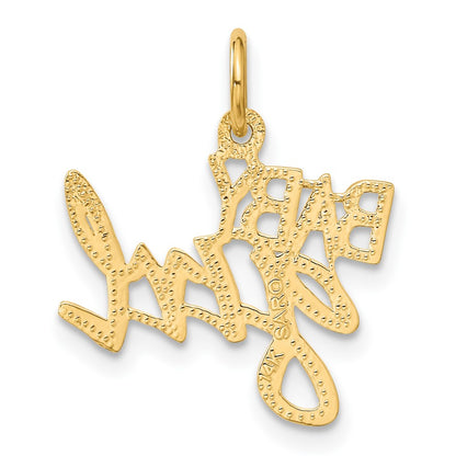 14K Yellow Gold Baby Girl Charm
