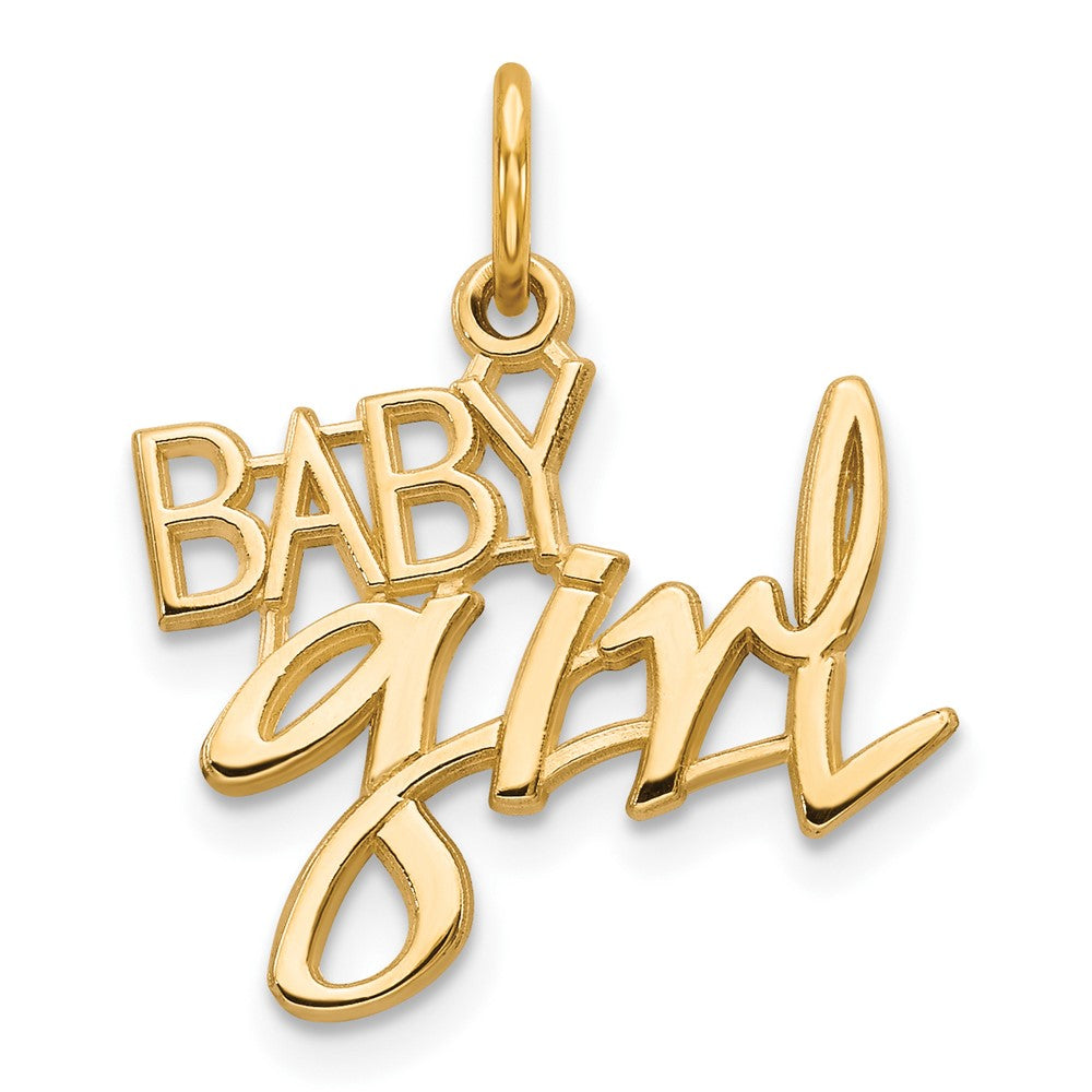 14K Yellow Gold Baby Girl Charm