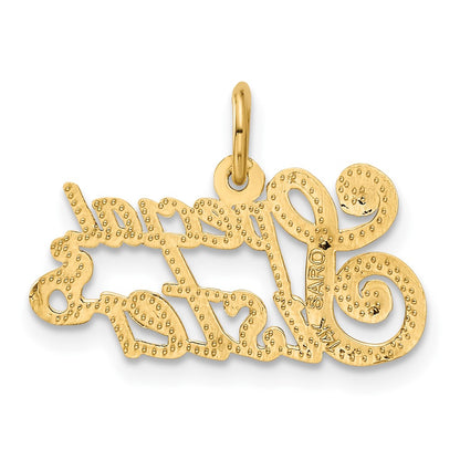 14K Yellow Gold Special Sister Charm