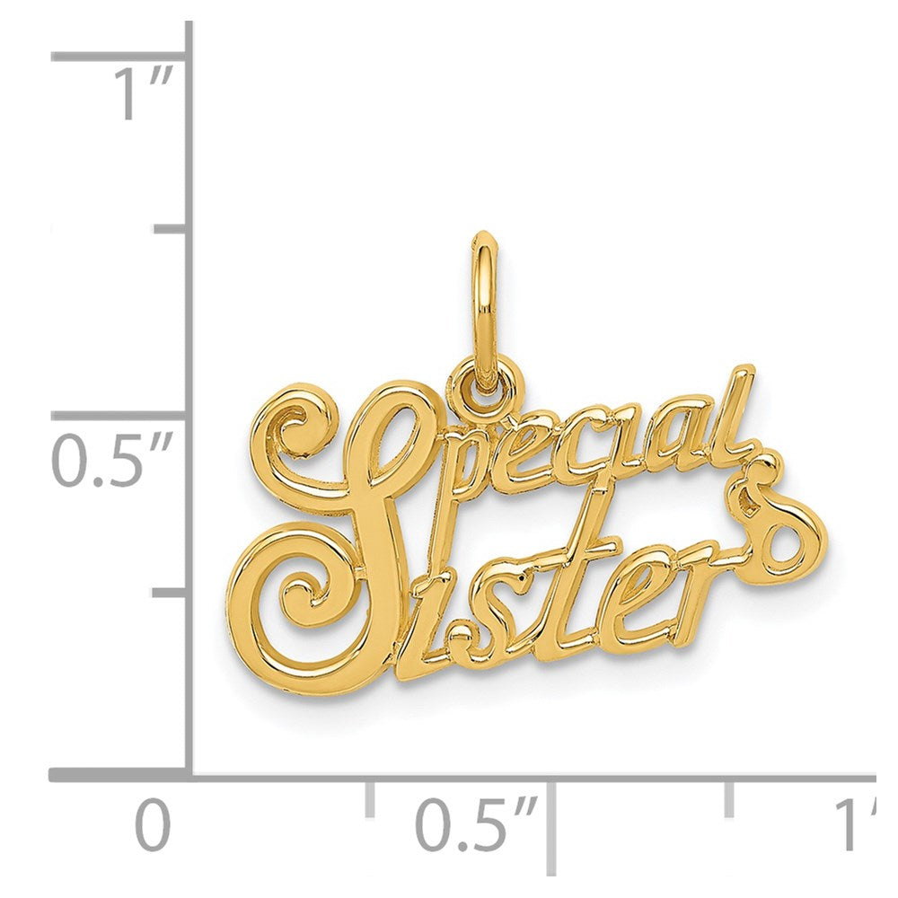 14K Yellow Gold Special Sister Charm