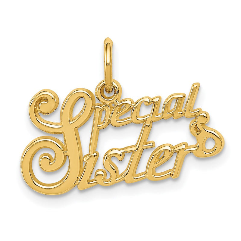14K Yellow Gold Special Sister Charm