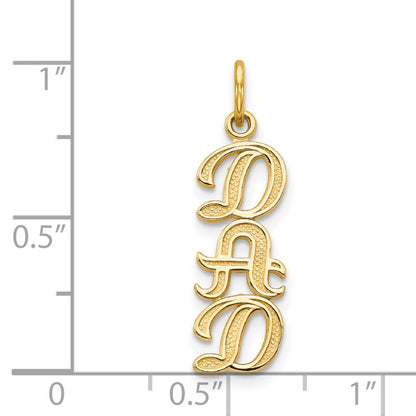 14K Yellow Gold Dad Charm