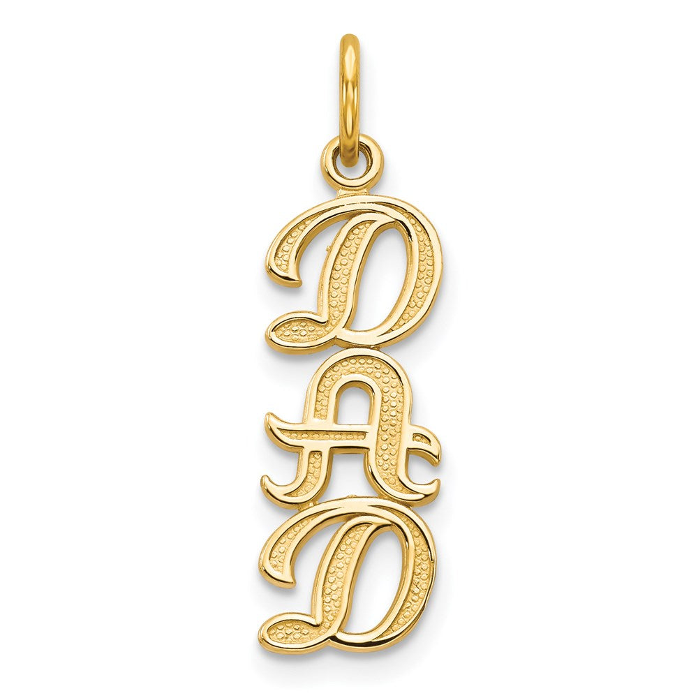 14K Yellow Gold Dad Charm
