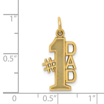 14K Yellow Gold #1 Dad Charm