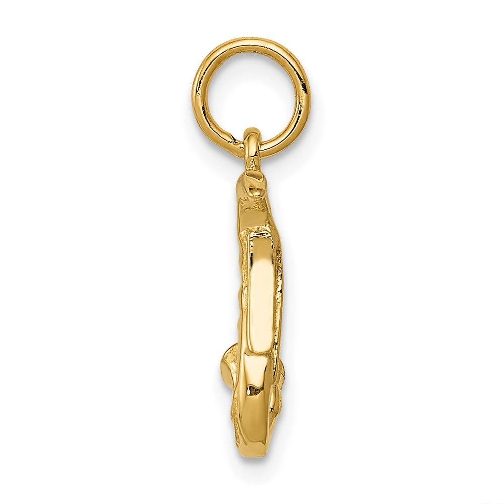 14K Yellow Gold 3-D Saxophone Charm