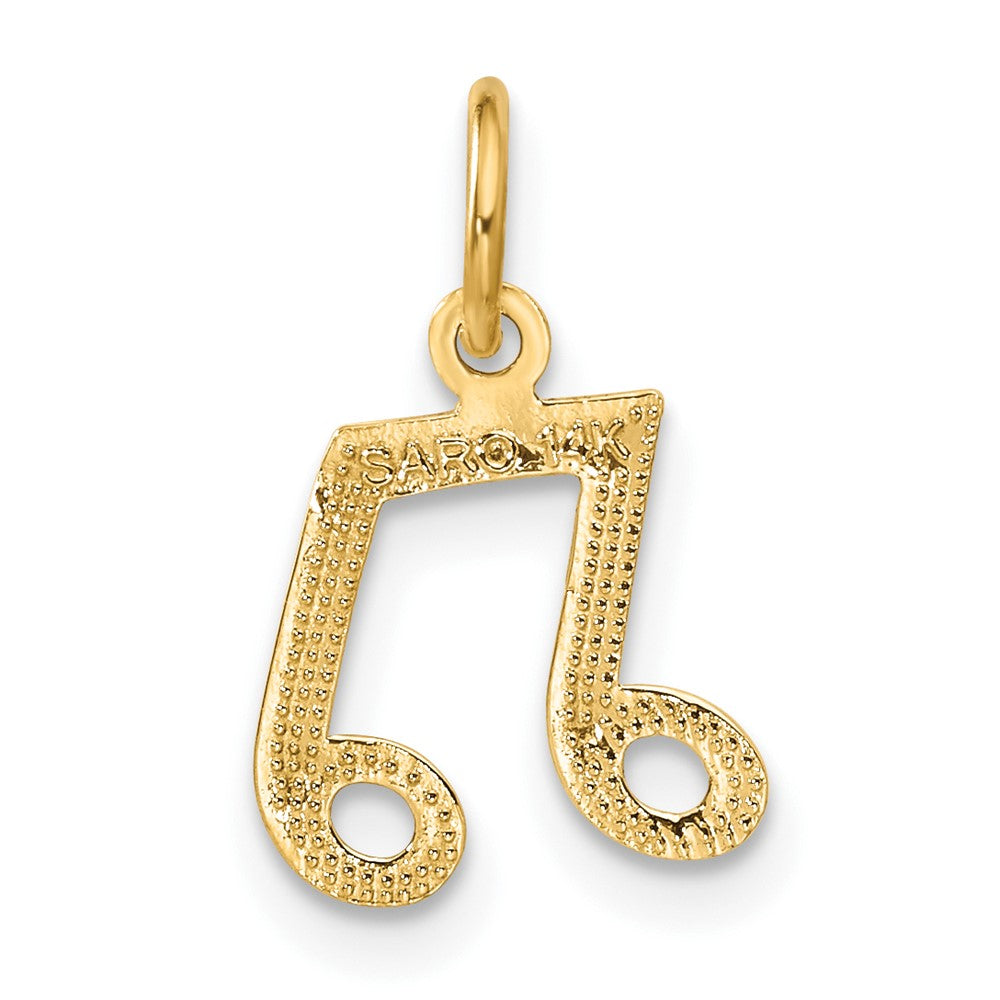 14K Yellow Gold Musical Notes Charm