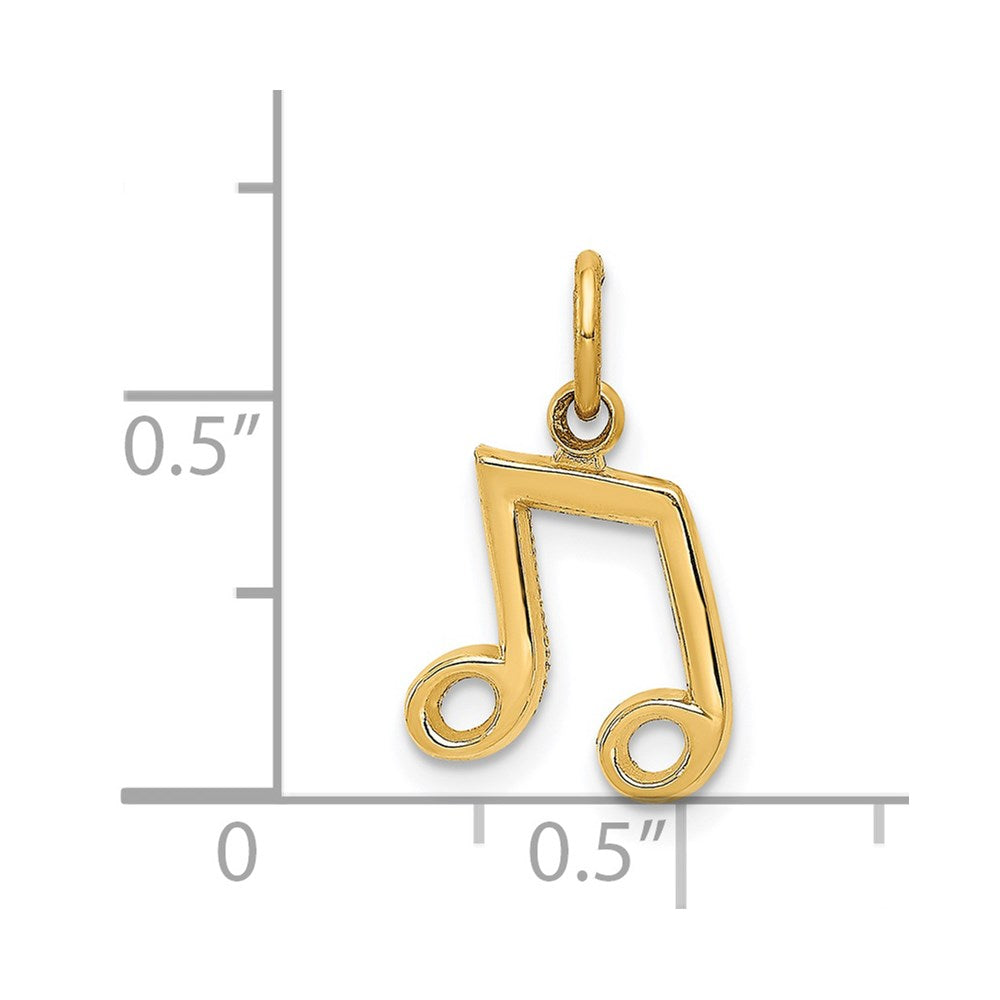 14K Yellow Gold Musical Notes Charm