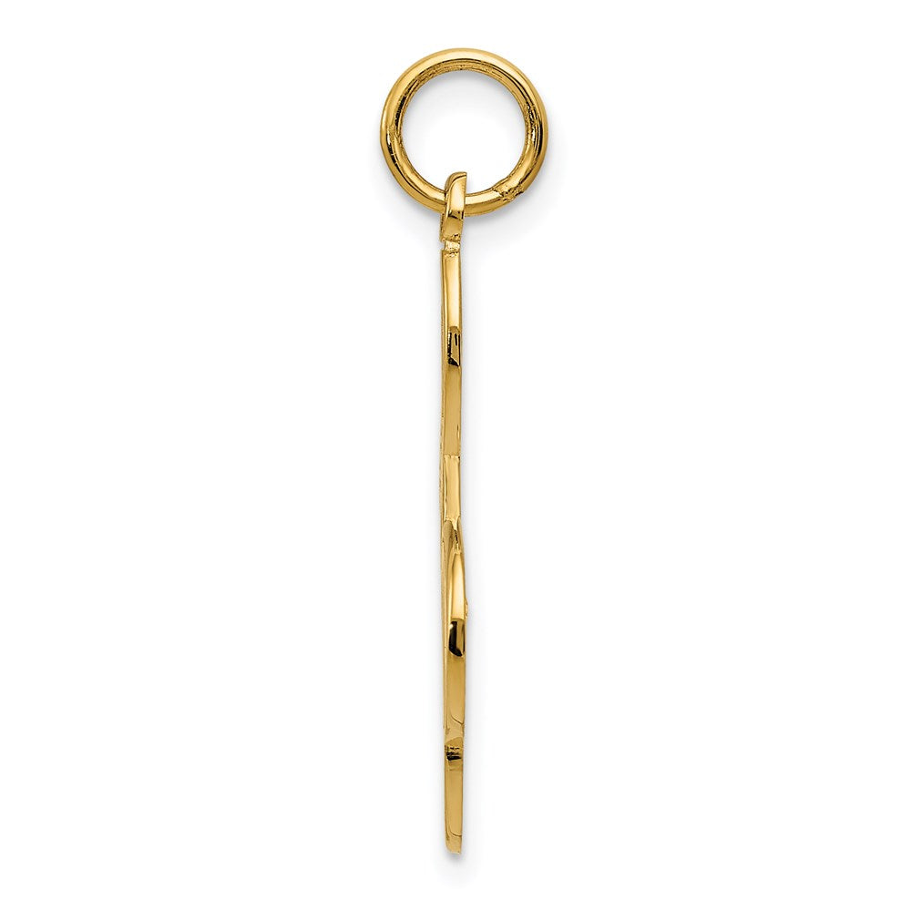 14K Yellow Gold Treble Clef Charm