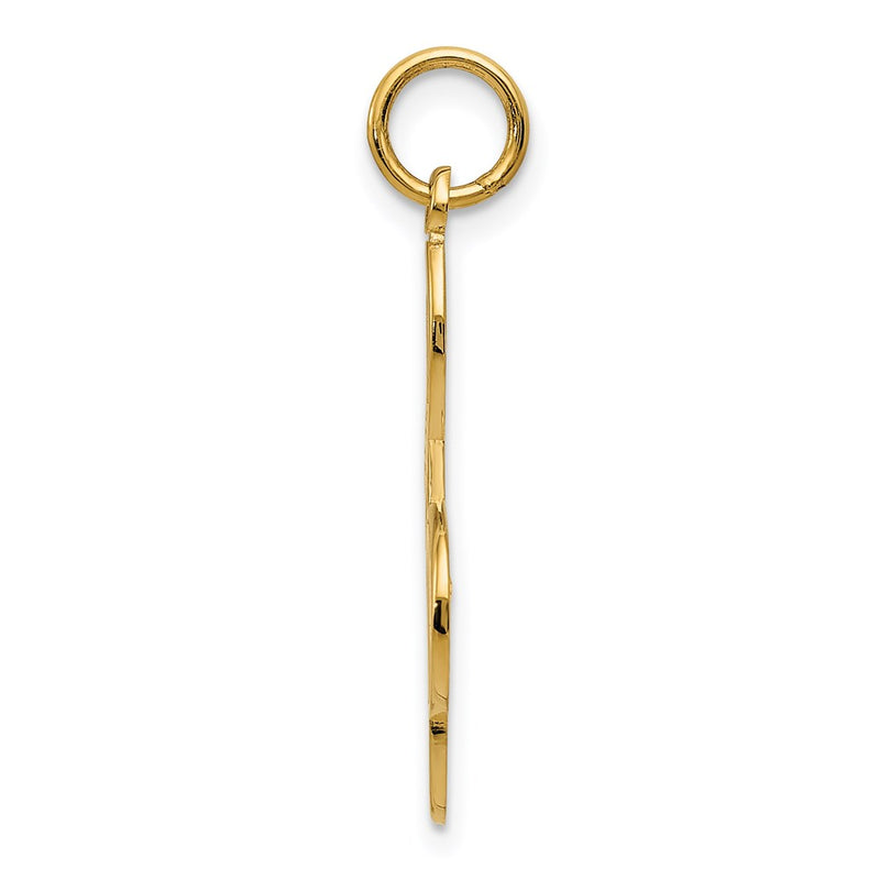 14K Yellow Gold Treble Clef Charm