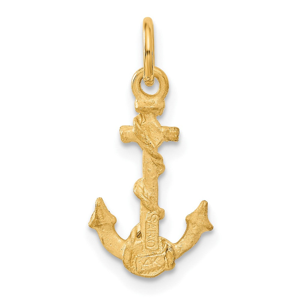 14K Yellow Gold Anchor Charm