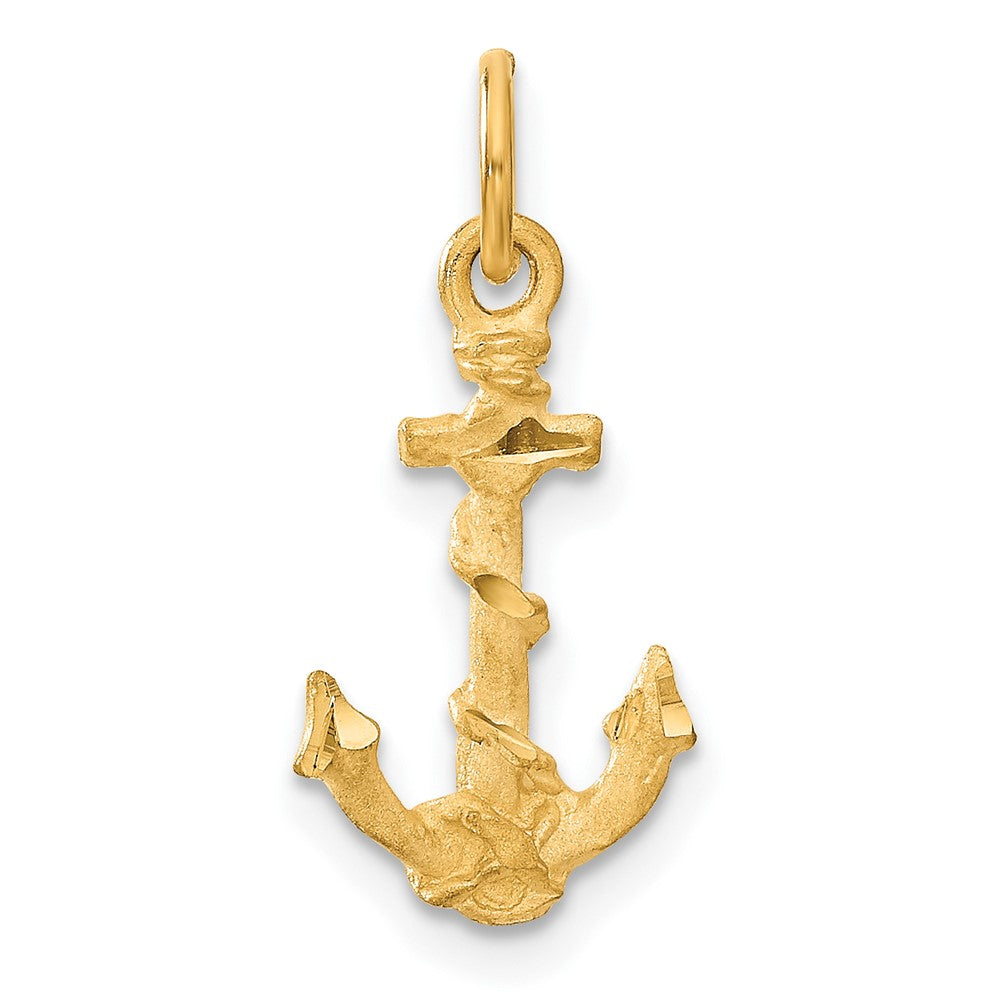 14K Yellow Gold Anchor Charm