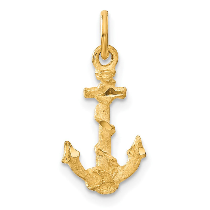 14K Yellow Gold Anchor Charm
