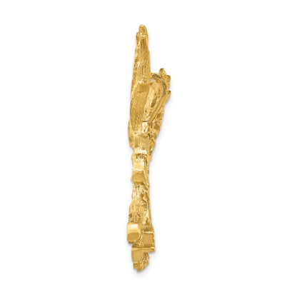 14K Yellow Gold Large Eagle Charm