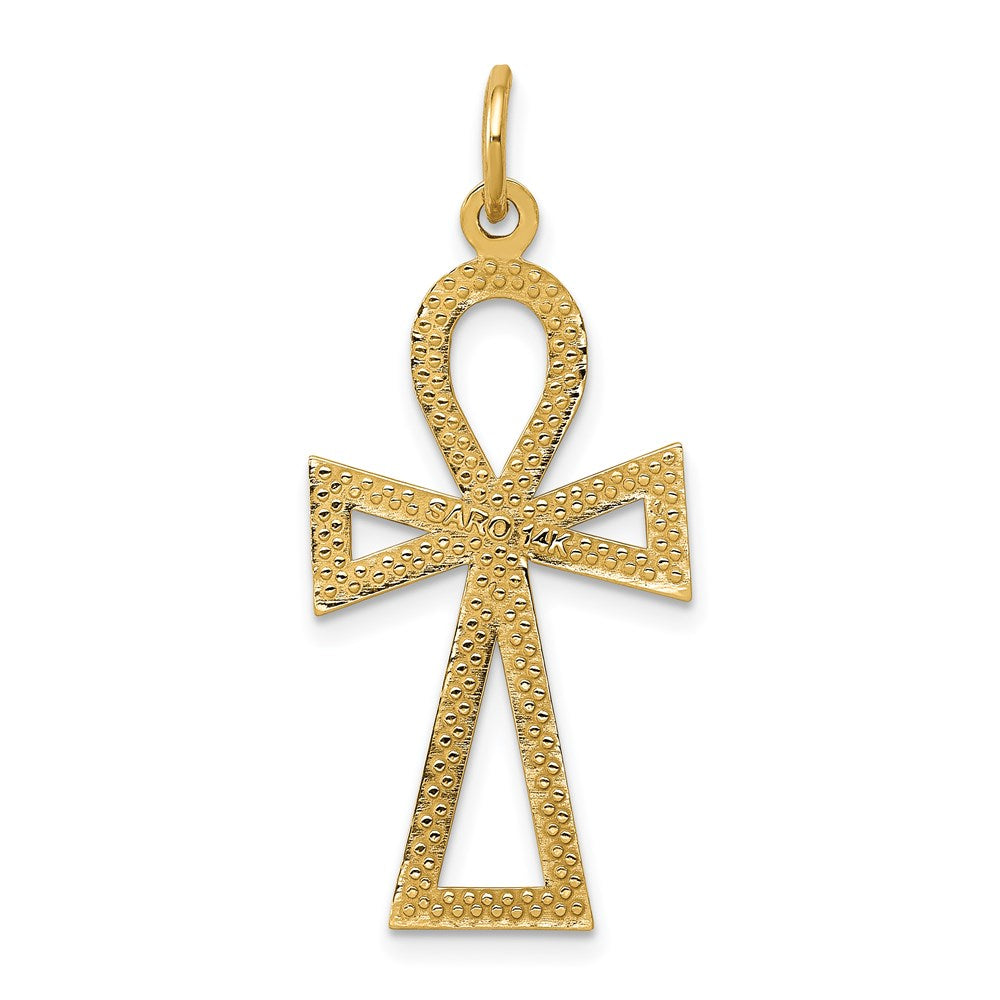 14K Yellow Gold Ankh Cross Charm