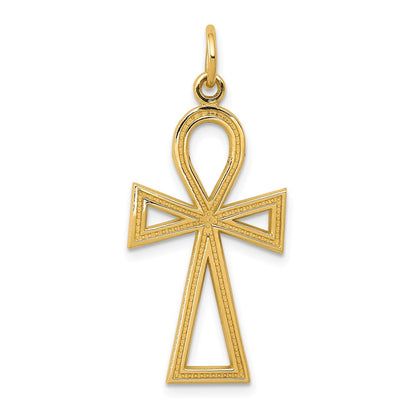 14K Yellow Gold Ankh Cross Charm