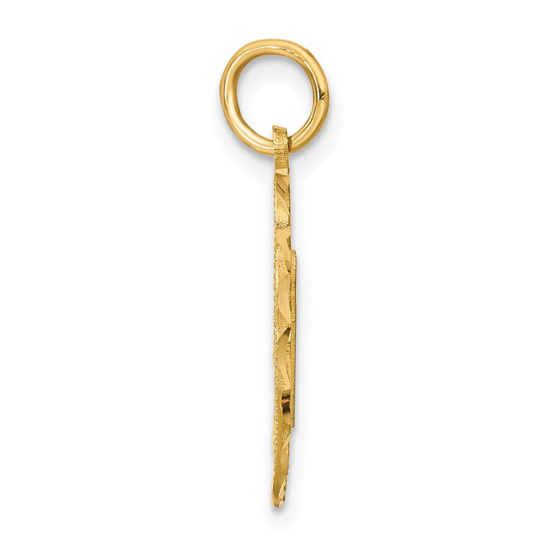 14K Yellow Gold #18 Oval Pendant