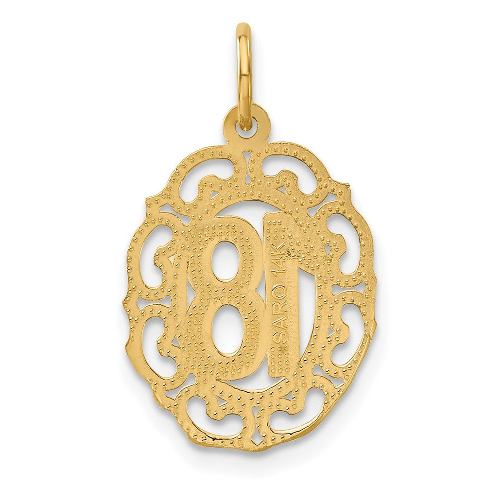 14K Yellow Gold #18 Oval Pendant