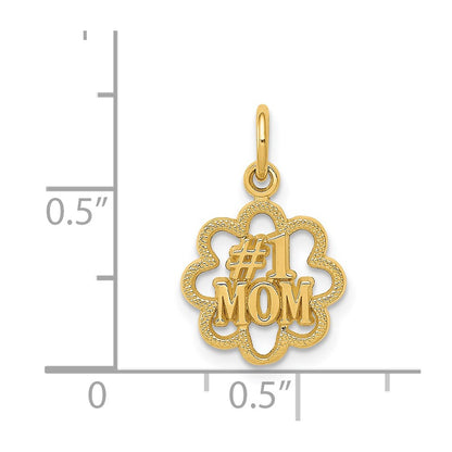 14K Yellow Gold #1 Mom Charm