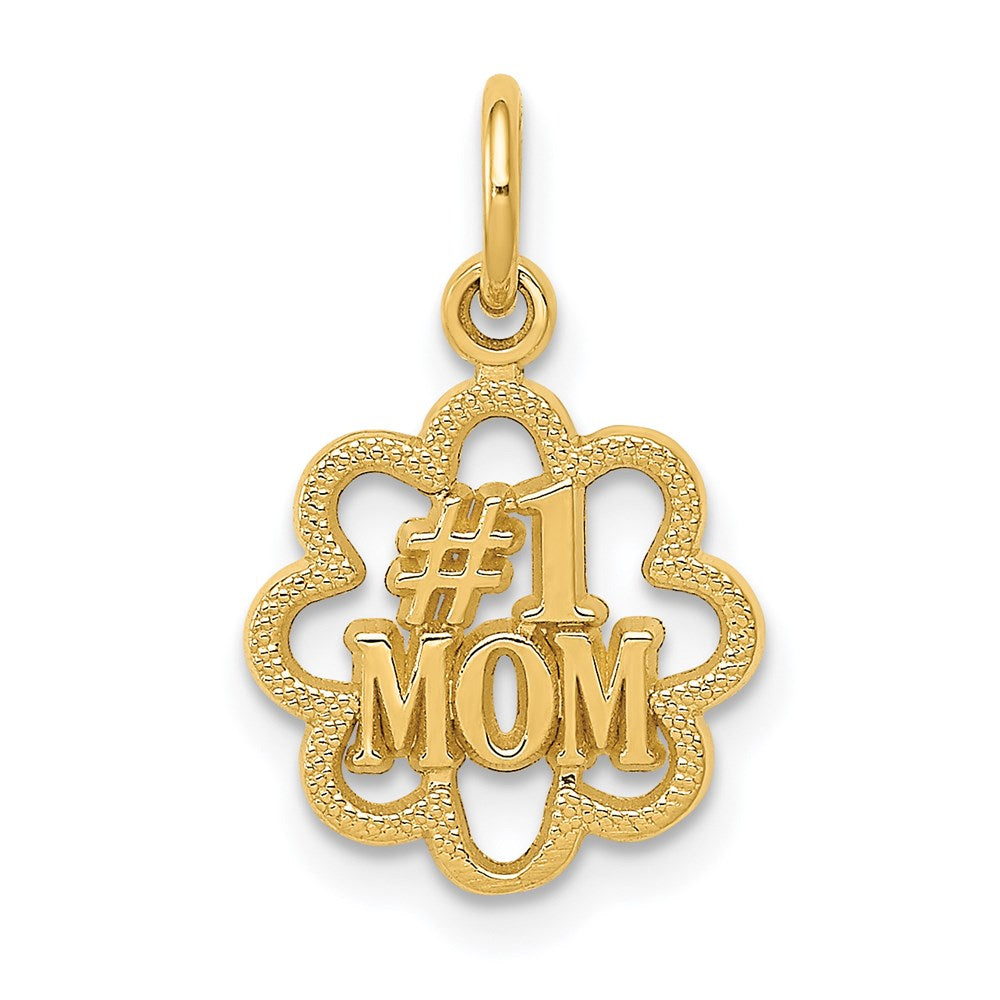 14K Yellow Gold #1 Mom Charm